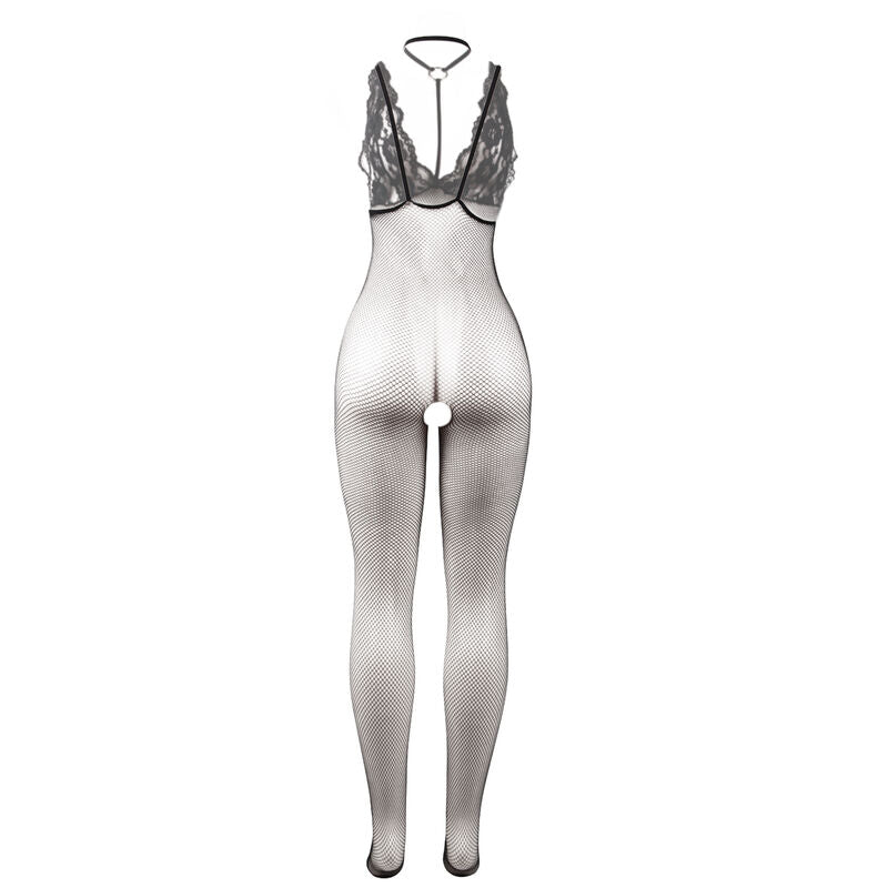 SUBBLIME - 951993 BODYSTOCKING A RETE TRASPARENTE NERO SENZA CAVALLO TAGLIA UNICA