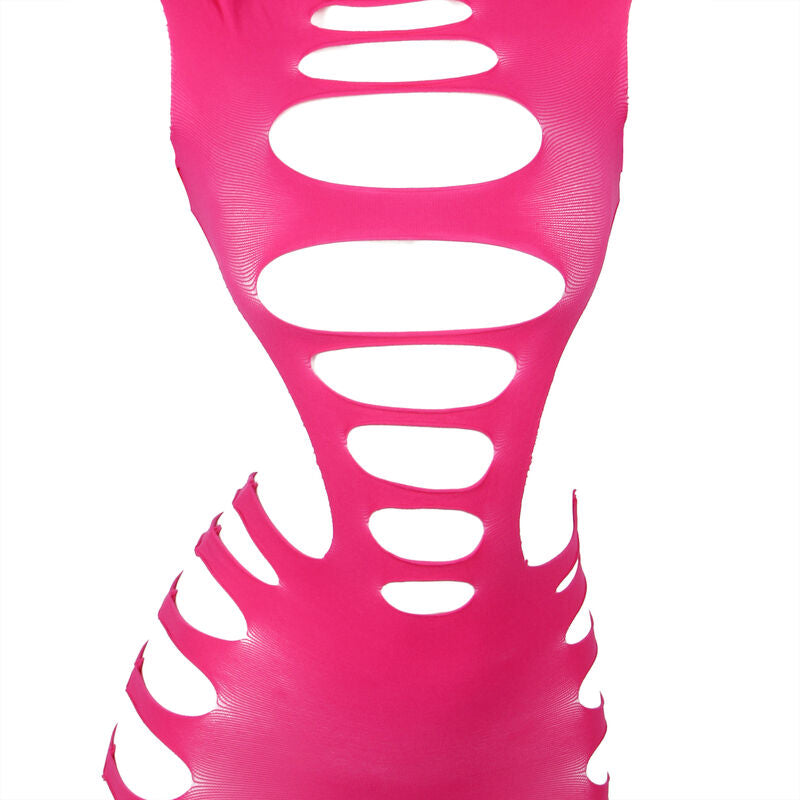 SUBBLIME - 952273 LANGARM ELASTISCHES NETZKLEID ROSA EINE GRÖSSE