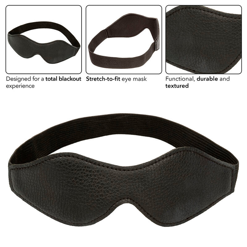 CALEXOTICS - NACHT-AUGENMASKE PVC-LEDER SCHWARZ
