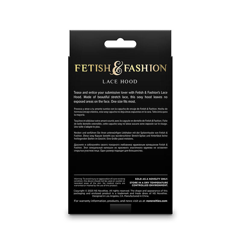 NS NOVELTIES - FETISH &amp; FASHION SPITZENHAUBE SCHWARZ