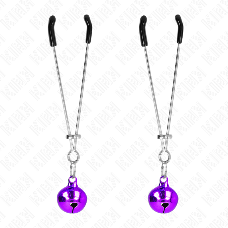 KINK - MORSETTI PER CAPEZZOLI A CAMPANA SOTTILE VIOLA 7 CM