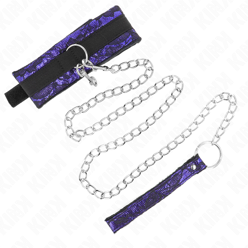 KINK - COLLANA CORTA IN PIZZO DI VELLUTO CON CINTURA 105 CM CON BORDI IN NYLON 44 X 5,5 CM