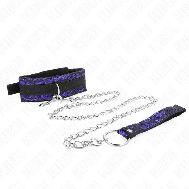 KINK - COLLANA CORTA IN PIZZO DI VELLUTO CON CINTURA 105 CM CON BORDI IN NYLON 44 X 5,5 CM