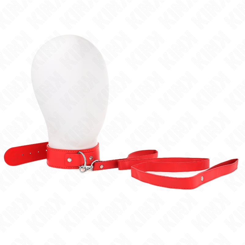 KINK - COLLANA CON CINTURA 116 CM ROSSO CINTURINO REGOLABILE 32-50 CM X 8 CM