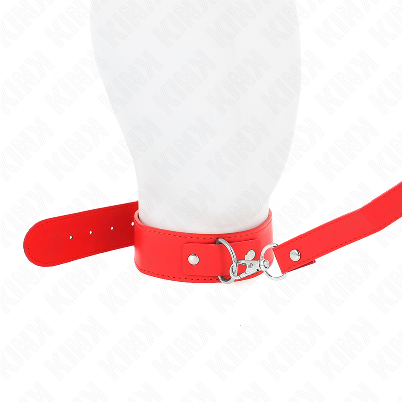 KINK - COLLANA CON CINTURA 116 CM ROSSO CINTURINO REGOLABILE 32-50 CM X 8 CM