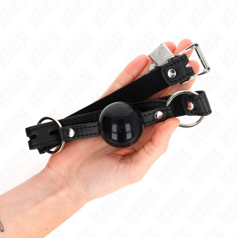 KINK - TPE BALL 4 CM KNEBEL MIT SCHWARZEM VERSCHLUSS 60 x 2 CM