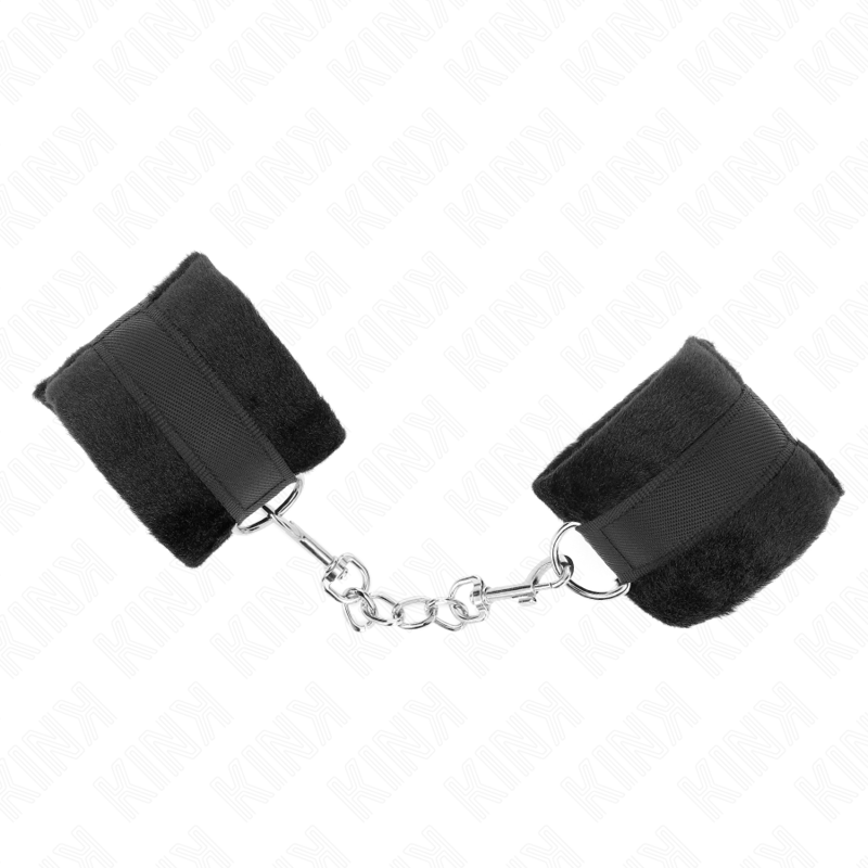 KINK - BEGINNER PELZ HANDFESSELN SCHWARZ 30 X 7 CM