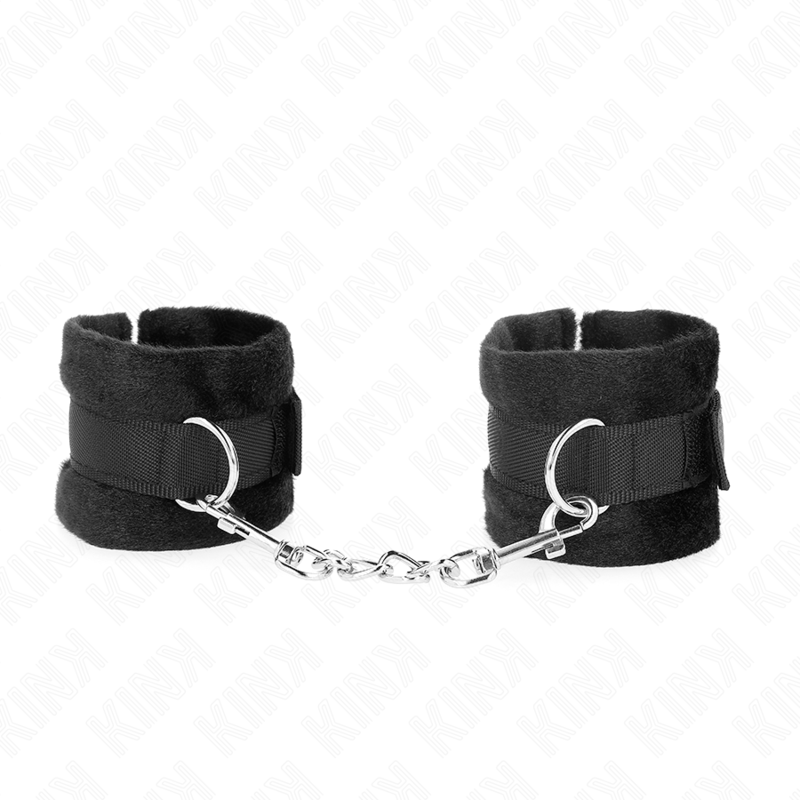 KINK - BEGINNER PELZ HANDFESSELN SCHWARZ 30 X 7 CM