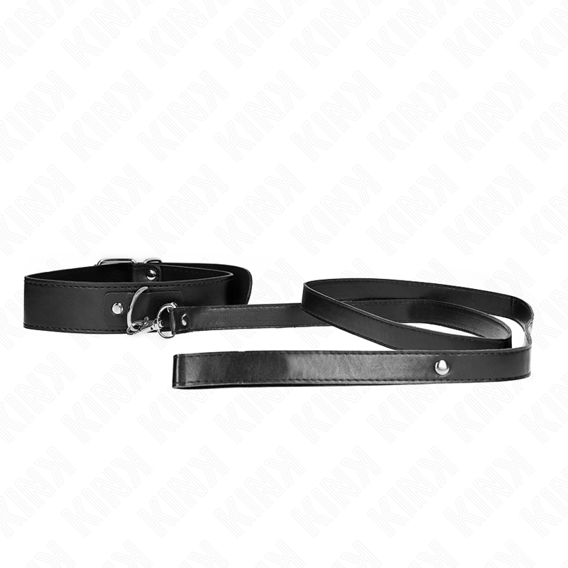 KINK - COLLANA CON CINTURA 116 CM CINTURINO NERO REGOLABILE 32-50 CM X 8 CM