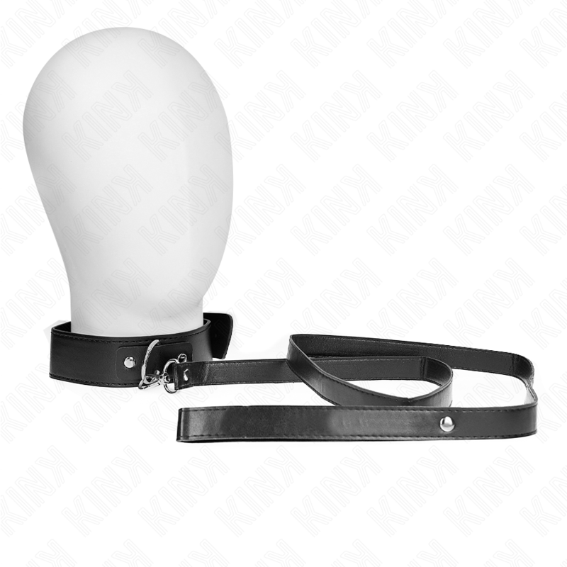 KINK - COLLANA CON CINTURA 116 CM CINTURINO NERO REGOLABILE 32-50 CM X 8 CM