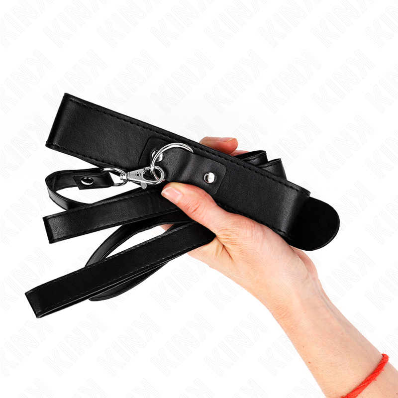 KINK - COLLANA CON CINTURA 116 CM CINTURINO NERO REGOLABILE 32-50 CM X 8 CM