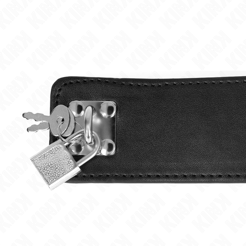 KINK - COLLANA CON CINTURA 65 CM CON CINTURINO NERO LARGO REGOLABILE 33,5-41 CM X 5 CM