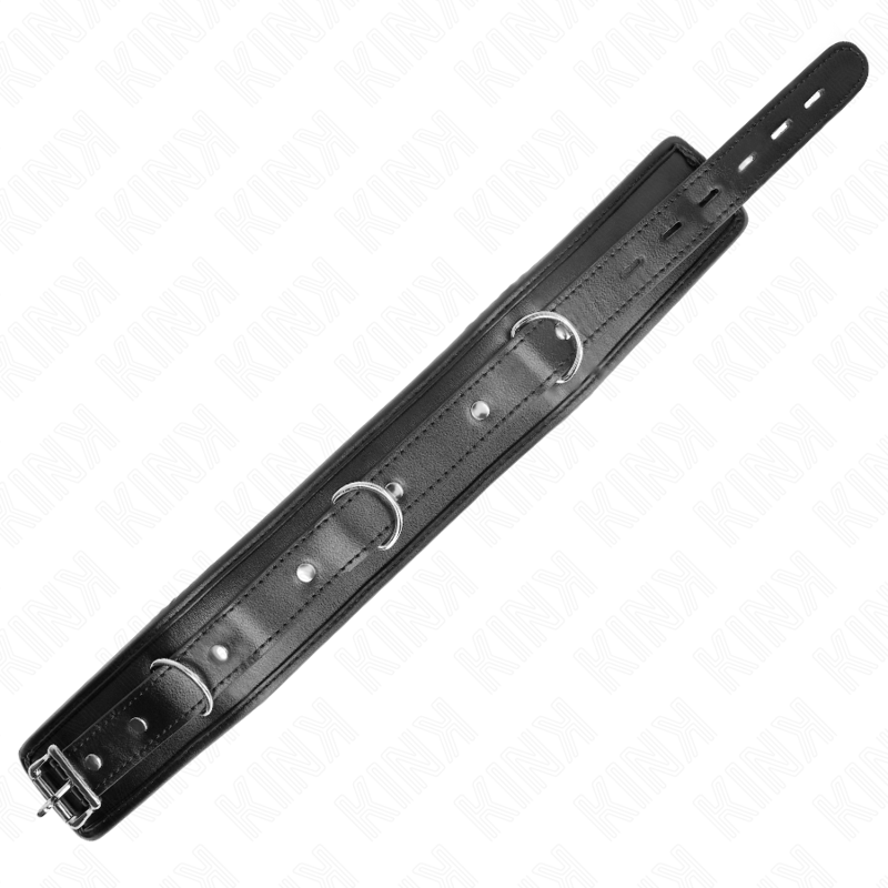 KINK - HALSKETTE MIT SCHWAMM-KUNSTLEDERBAND MODELL 3 VERSTELLBAR 37-54 CM X 3 CM