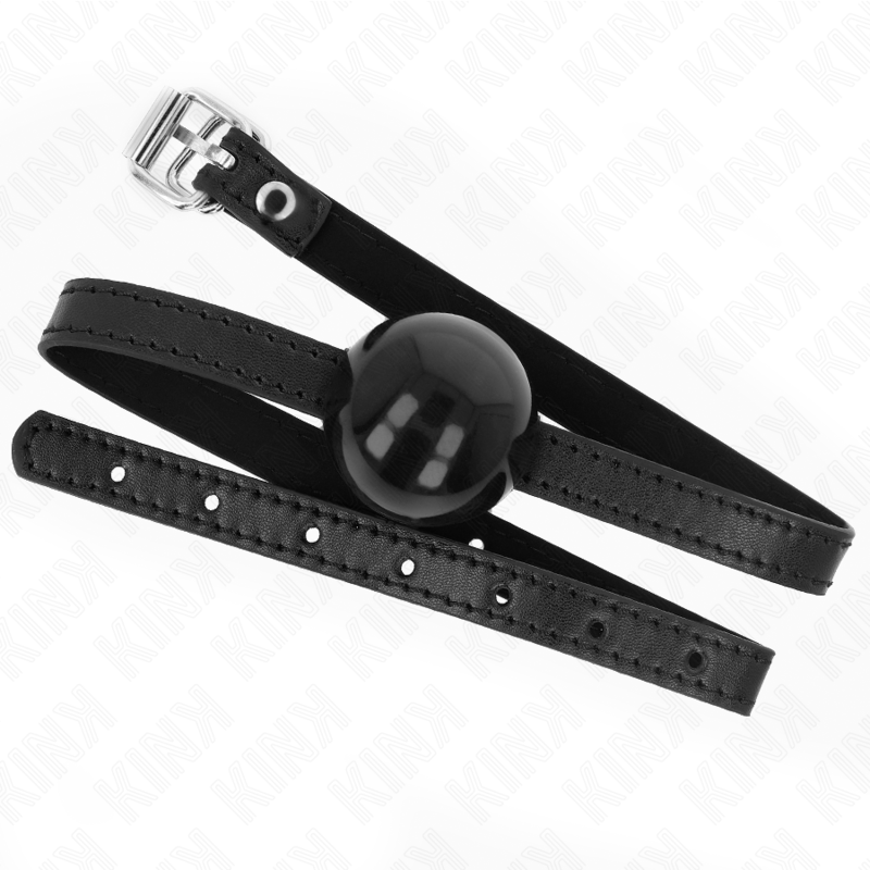 KINK - SCHWARZER EINZELNER FESTER BALL 4 CM KNEBEL 65 x 1,5 CM
