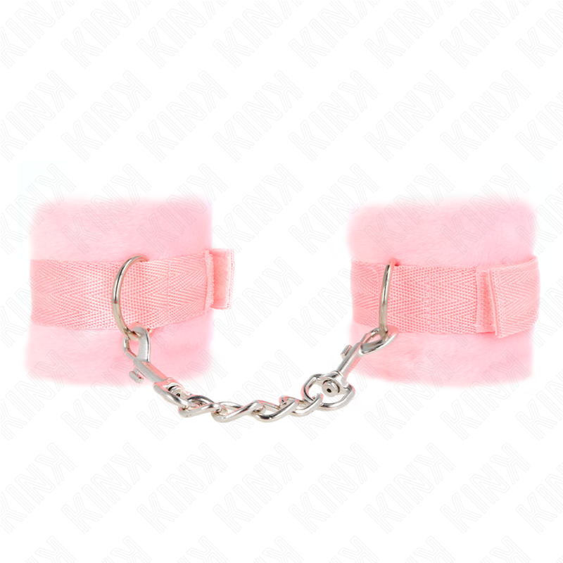 KINK - ANFÄNGER PELZ HANDFESSELN ROSA 30 X 7 CM