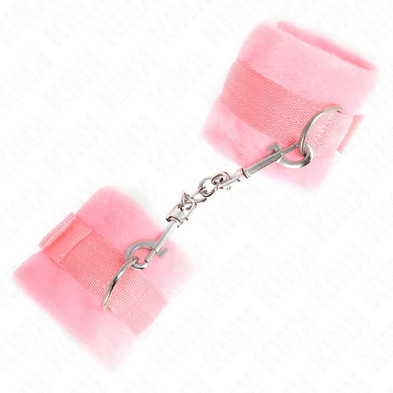 KINK - ANFÄNGER PELZ HANDFESSELN ROSA 30 X 7 CM