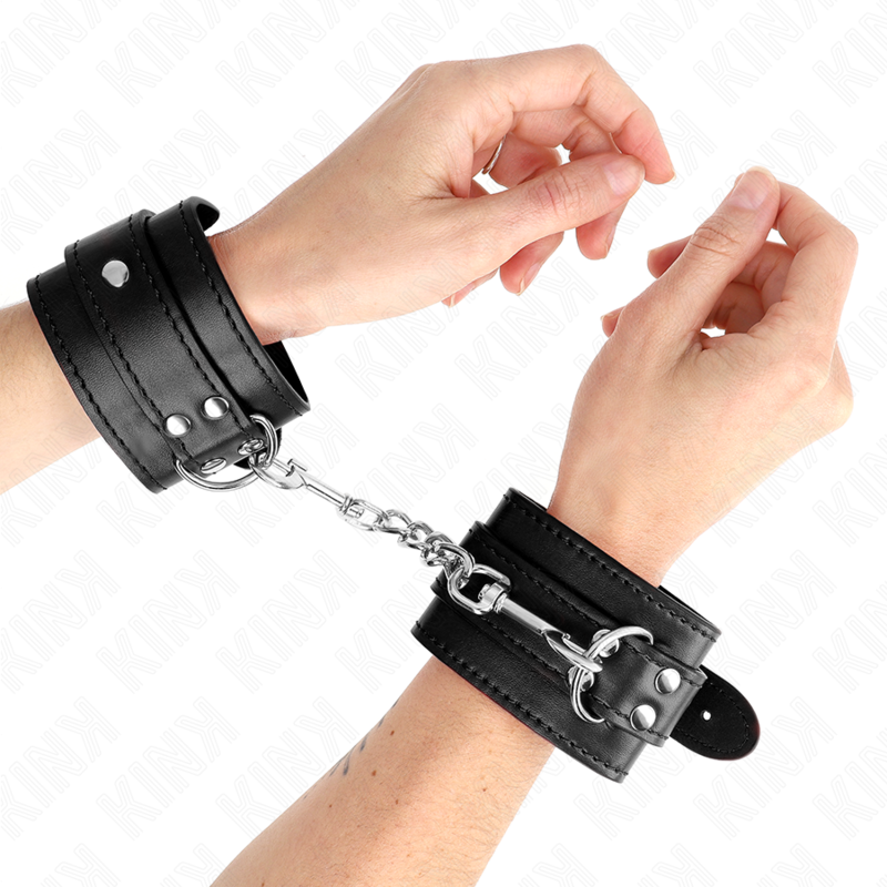 KINK - EINFACHE HANDGELENKFESSELN SCHWARZ VERSTELLBAR 20-23 CM X 5,5 CM