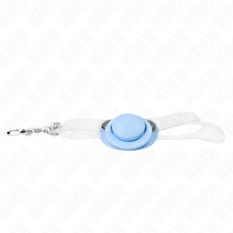 KINK - HELLBLAUER SCHNULLERFÖRMIGER KNEBEL 5,5 x 4 CM VERSTELLBAR 43-60 CM