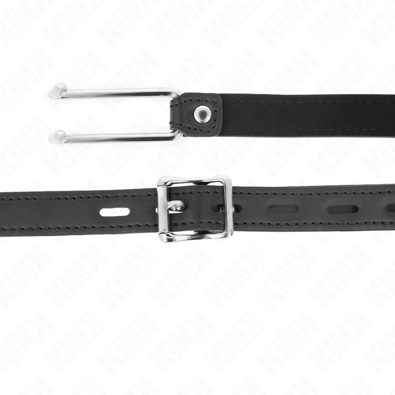 KINK - METALLHAKEN-KNEBEL 11,5 CM MIT KUNSTLEDERRIEMEN VERSTELLBAR 39-58 CM X 2 CM