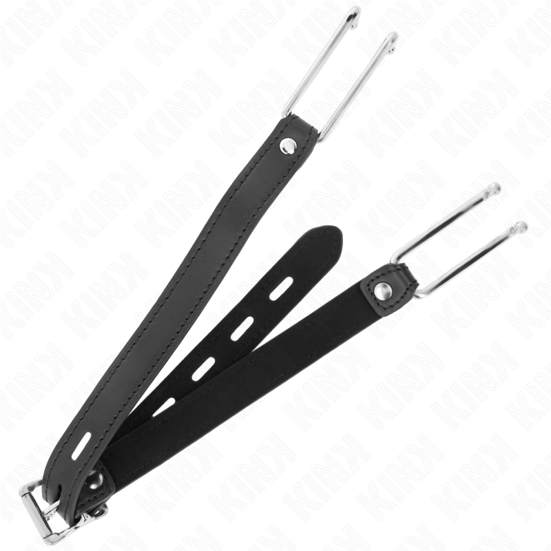 KINK - METALLHAKEN-KNEBEL 11,5 CM MIT KUNSTLEDERRIEMEN VERSTELLBAR 39-58 CM X 2 CM