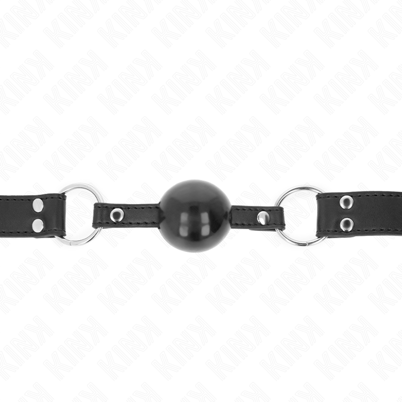 KINK - WEICHER UND FESTER BALL 4 CM KNEBEL MIT KUNSTLEDERBAND 62 x 2,5 CM VERSTELLBAR 42-58 CM