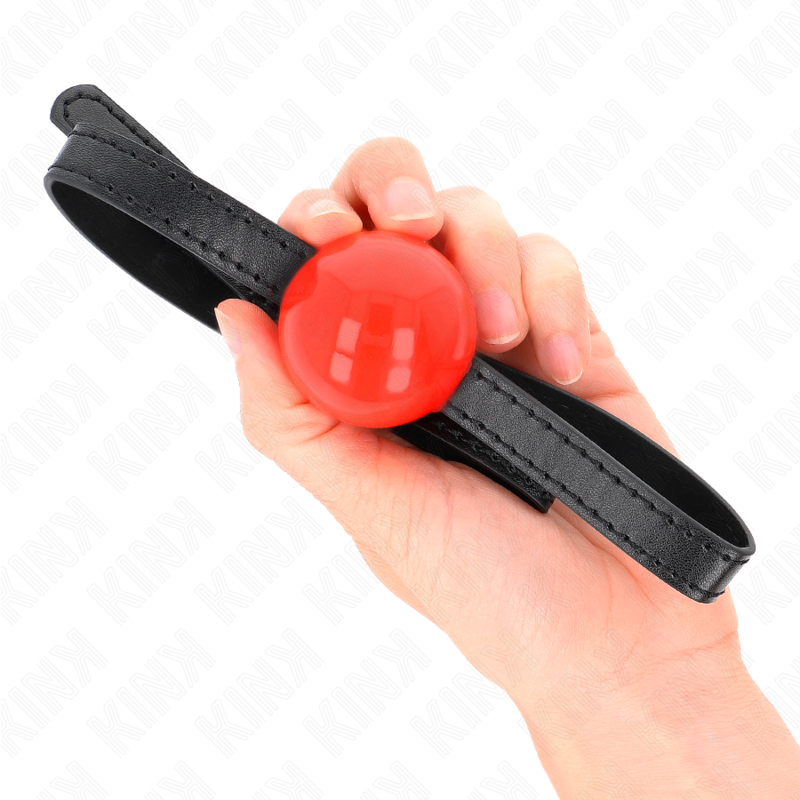 KINK - ROTER EINZELNER FESTER BALL 4 CM KNEBEL 65 x 1,5 CM