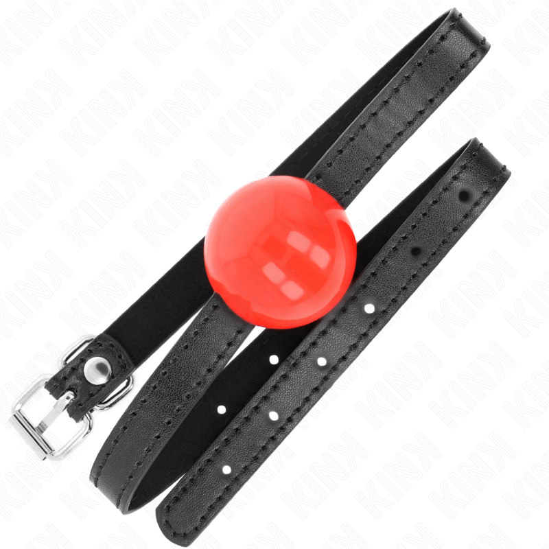 KINK - ROTER EINZELNER FESTER BALL 4 CM KNEBEL 65 x 1,5 CM