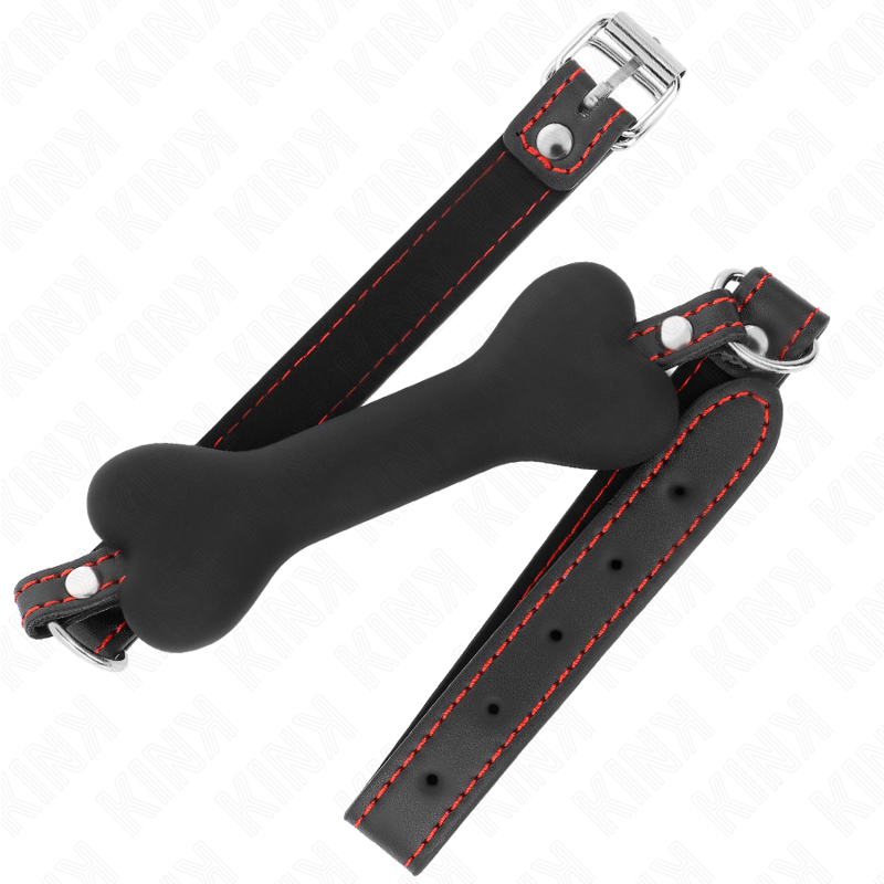 KINK - SCHWARZER KNOCHEN 12 CM KNEBEL 63 x 2 CM
