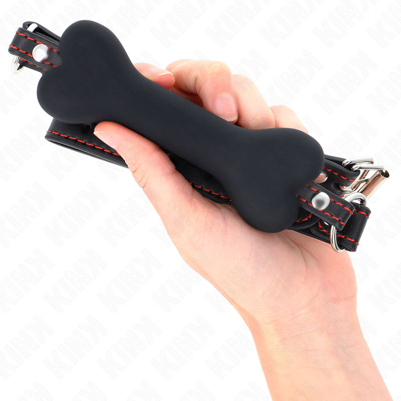 KINK - SCHWARZER KNOCHEN 12 CM KNEBEL 63 x 2 CM
