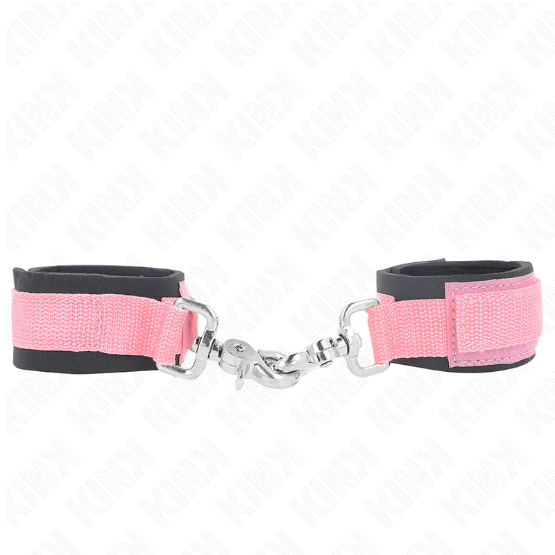 KINK - VERSTELLBARE NEOPREN HANDGELENKFESSELN ROSA VERSTELLBAR 22-34 CM