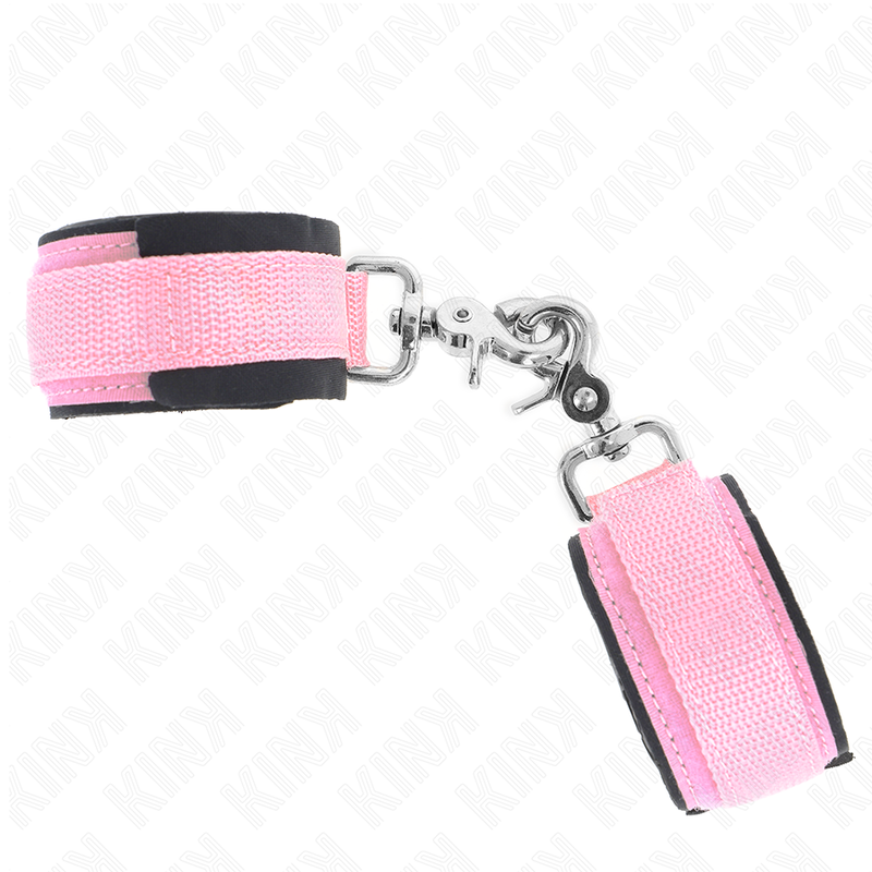 KINK - VERSTELLBARE NEOPREN HANDGELENKFESSELN ROSA VERSTELLBAR 22-34 CM