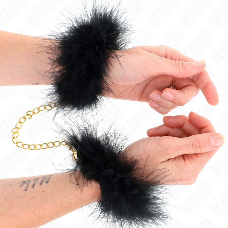 KINK - FEDERHANDSCHELLEN MIT GOLDKETTE MODELL 0