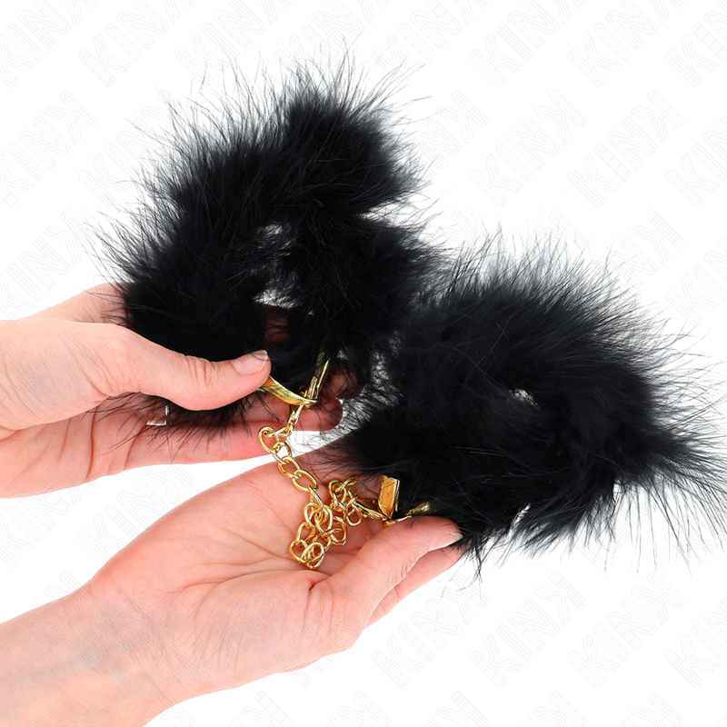 KINK - FEDERHANDSCHELLEN MIT GOLDKETTE MODELL 0