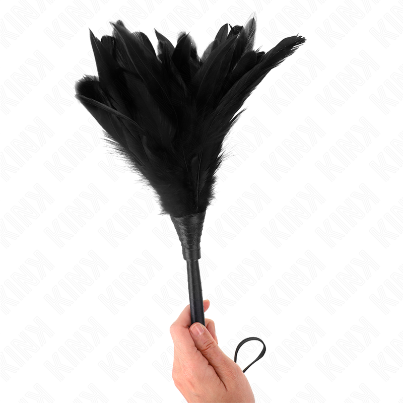 KINK - PIUME DI POLLO A FORMA DI CORNO DI CAMERIERA NERA 36 CM