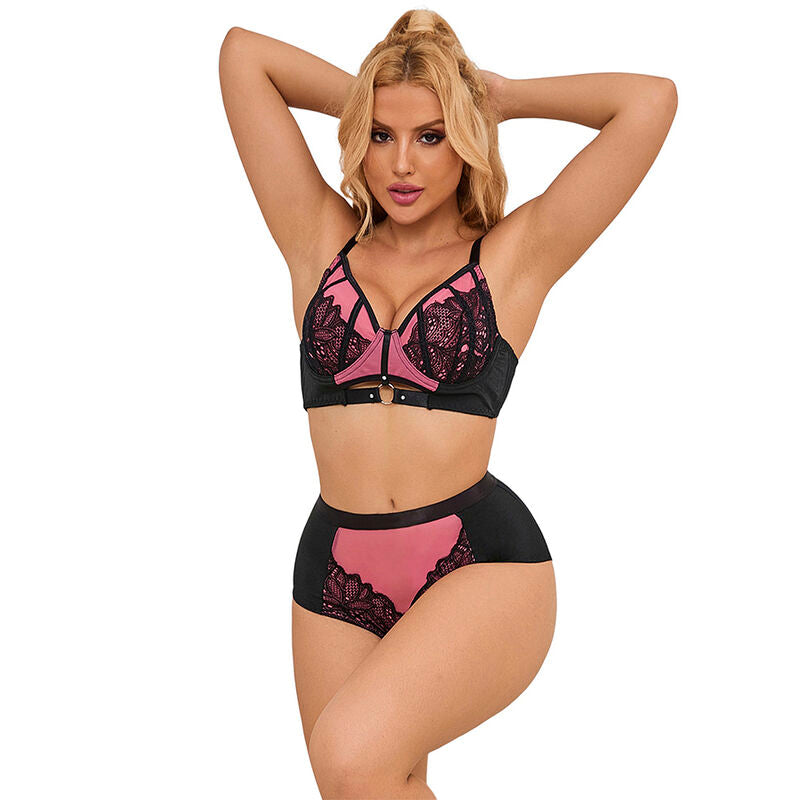 SUBBLIME - 955571 REGGISENO IN VERNICE ROSA CON CERNIERA E RETE S/M