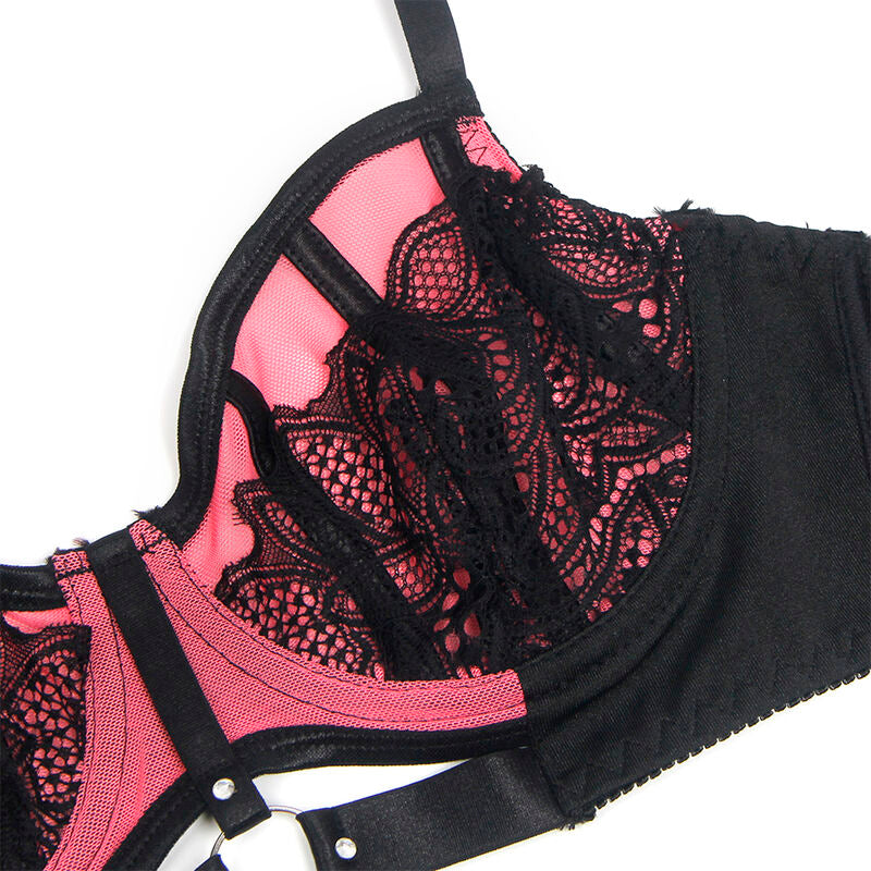 SUBBLIME - 955571 REGGISENO IN VERNICE ROSA CON CERNIERA E RETE S/M