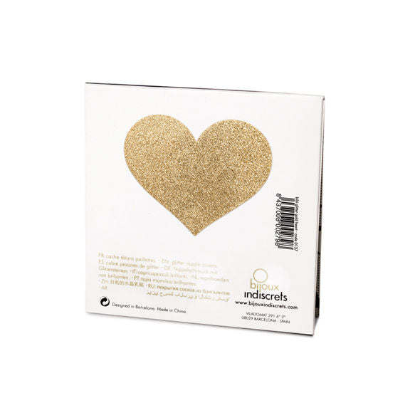 BIJOUX - INDISCRETS FLASH GOLDENE HERZ-NIPPELABDECKUNGEN
