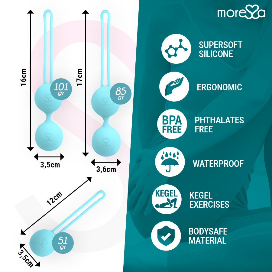 MORESSA - OSIAN SET PREMIUM SILICONE TURCHESE