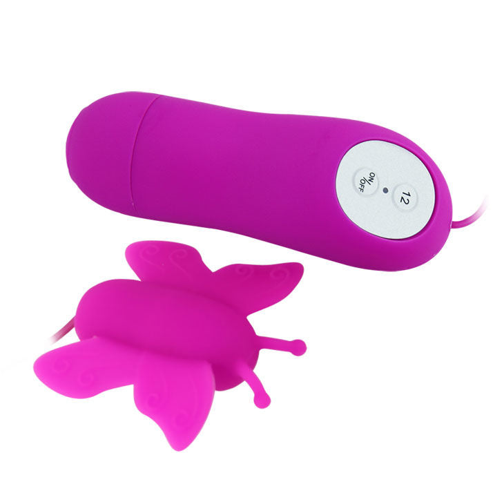 BAILE - LOVE EGGS STIMOLATORE CLITORIDEO A FARFALLA 12 VELOCITÀ LILLA TELECOMANDO