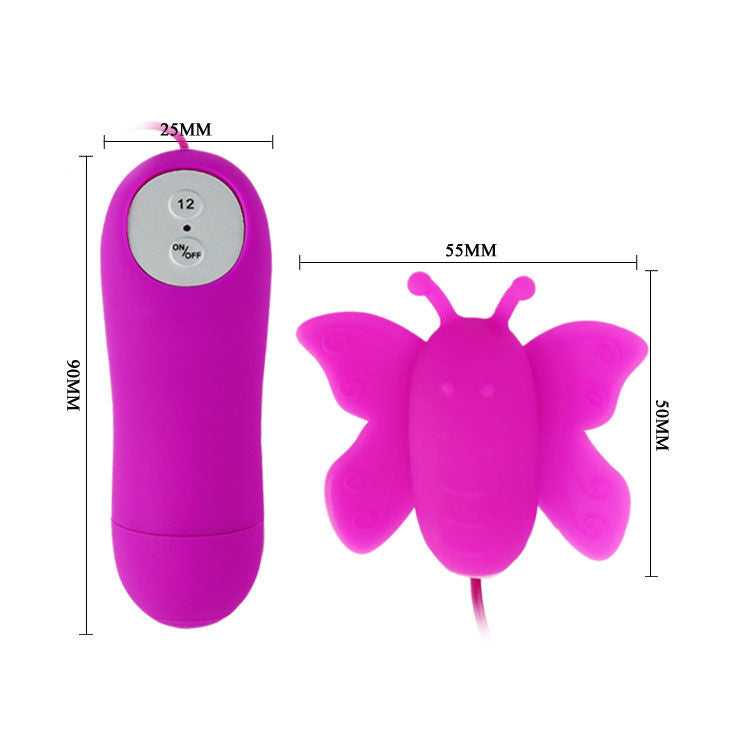 BAILE - LOVE EGGS STIMOLATORE CLITORIDEO A FARFALLA 12 VELOCITÀ LILLA TELECOMANDO