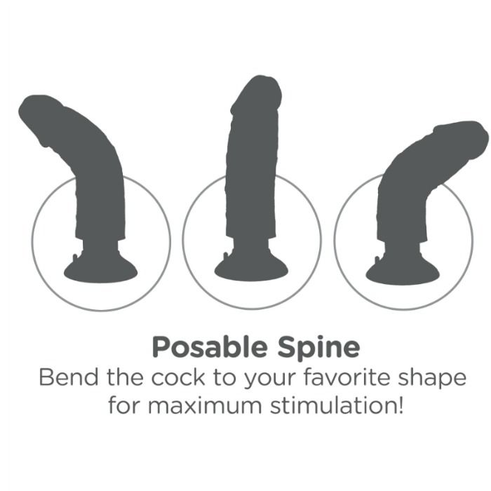 KING COCK - 17,78 CM VIBRIERENDER SCHWANZ MIT HAUTFLEISCHHODEN
