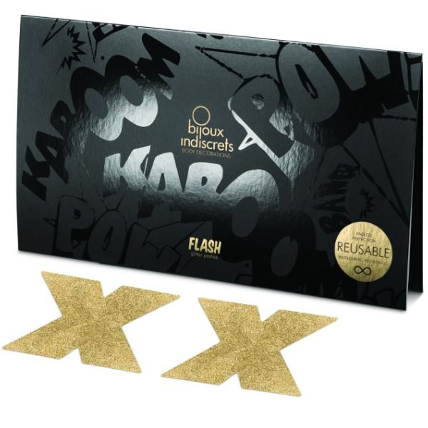 BIJOUX - INDISCRETS FLASH CROSS GOLD NIPPEL ABDECKUNGEN