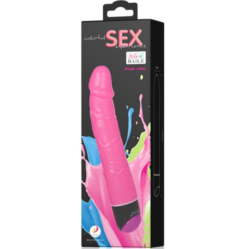 BAILE - VIBRATORE REALISTICO SESSUALE COLORATO ROSA 23 CM