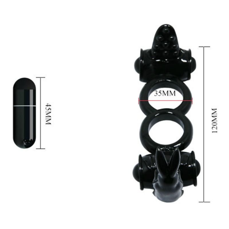 BAILE - SWEET RING DOPPIO ANELLO CON DOPPIO CONIGLIO