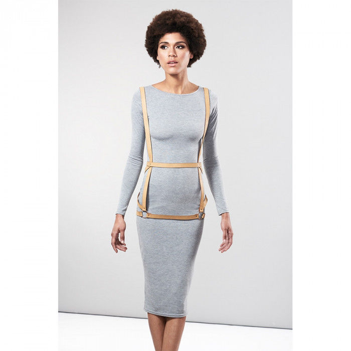 BIJOUX - INDISCRETS MAZE HARNESS KLEID FORM BRAUN