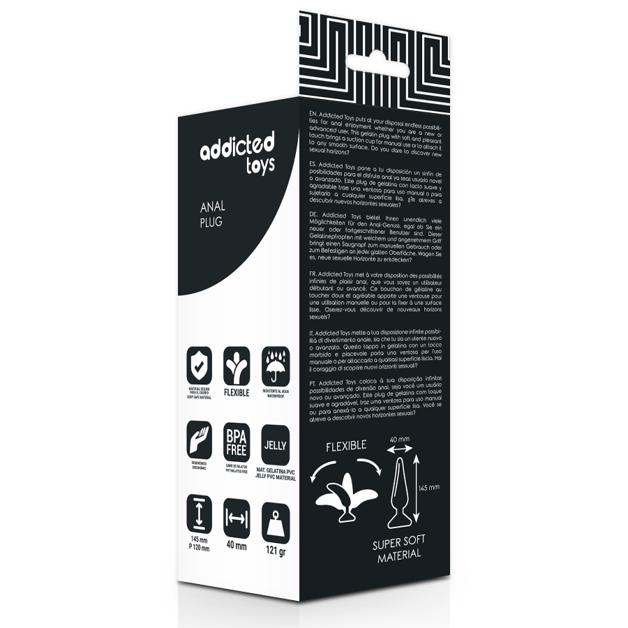 ADDICTED TOYS - ANALPLUG 14,5 CM SCHWARZ