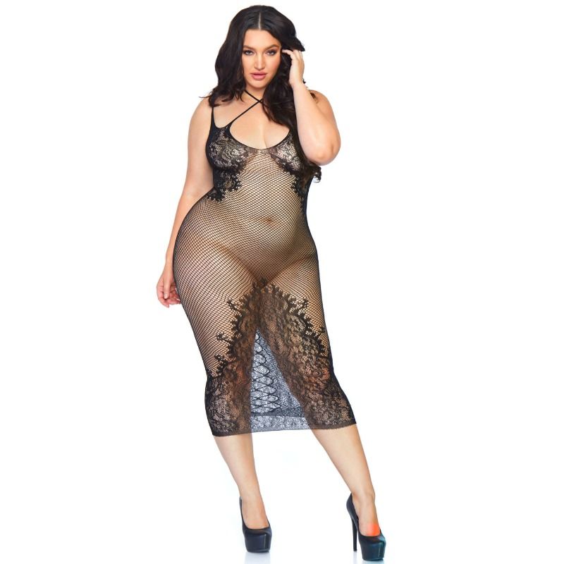 LEG AVENUE – Neckholder-Kleid mit zwei Trägern, 1X-2X