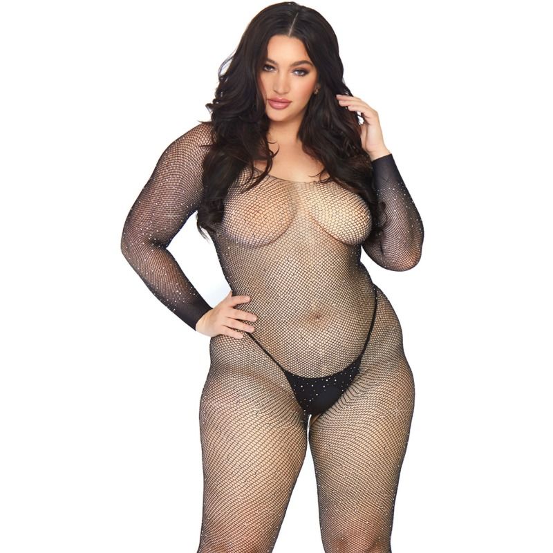 LEG AVENUE - KRISTALLISIERT-NETZ-BODYSTOCK 1X-2X