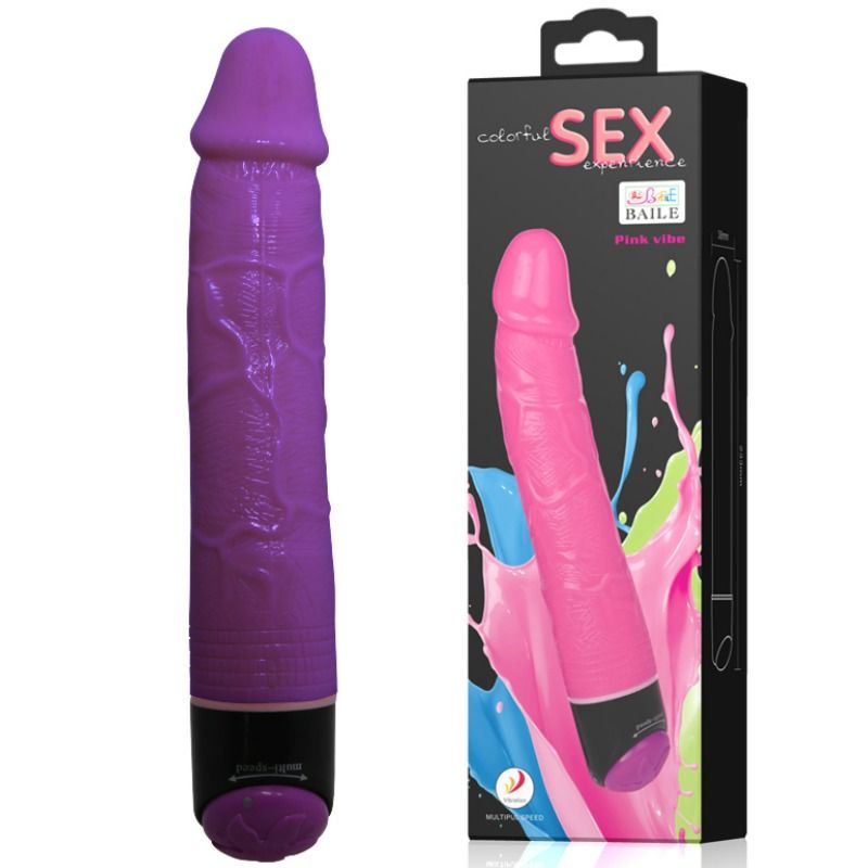 BAILE - VIBRATORE REALISTICO LILLA COLORATO 23 CM