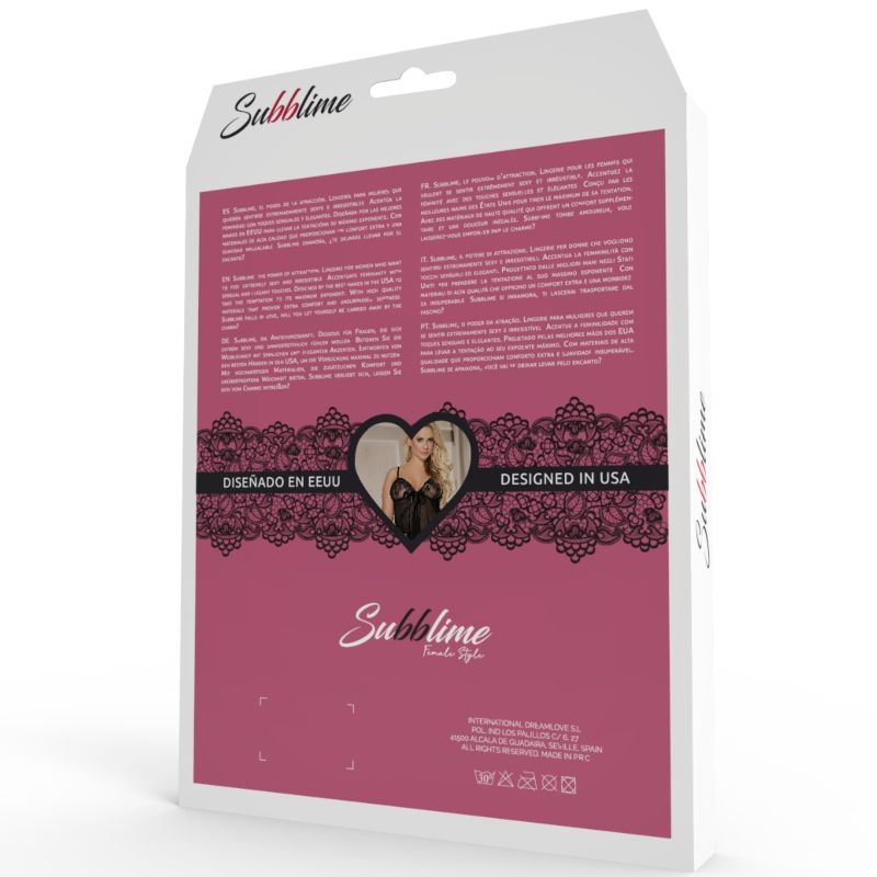 SUBBLIME - ABITO CON SPALLINE NERO L/XL